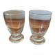 2 antique glasses in blown glass