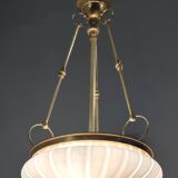 Murano Glass and Brass Ceiling Light in Neoclassical Style, Italy