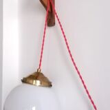 1950s opaline portable lamp