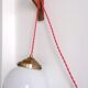 1950s opaline portable lamp