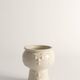 Scandinavian Modern White Porcelaine Face Vase by  Ancher Iversen, aida, Denmark