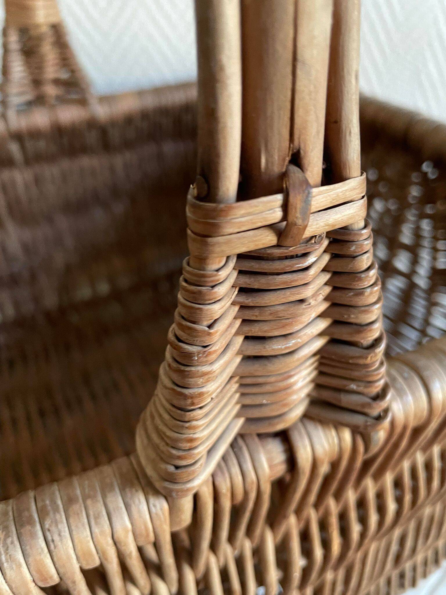 Brown wicker basket