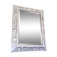 Miroir biseauté Henri II en blanc