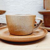 Set 6 cup glazed sandstone