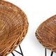 Pod Chairs – Pair of Rattan/Wicker Lounge Chairs on Metal Frame, 1970