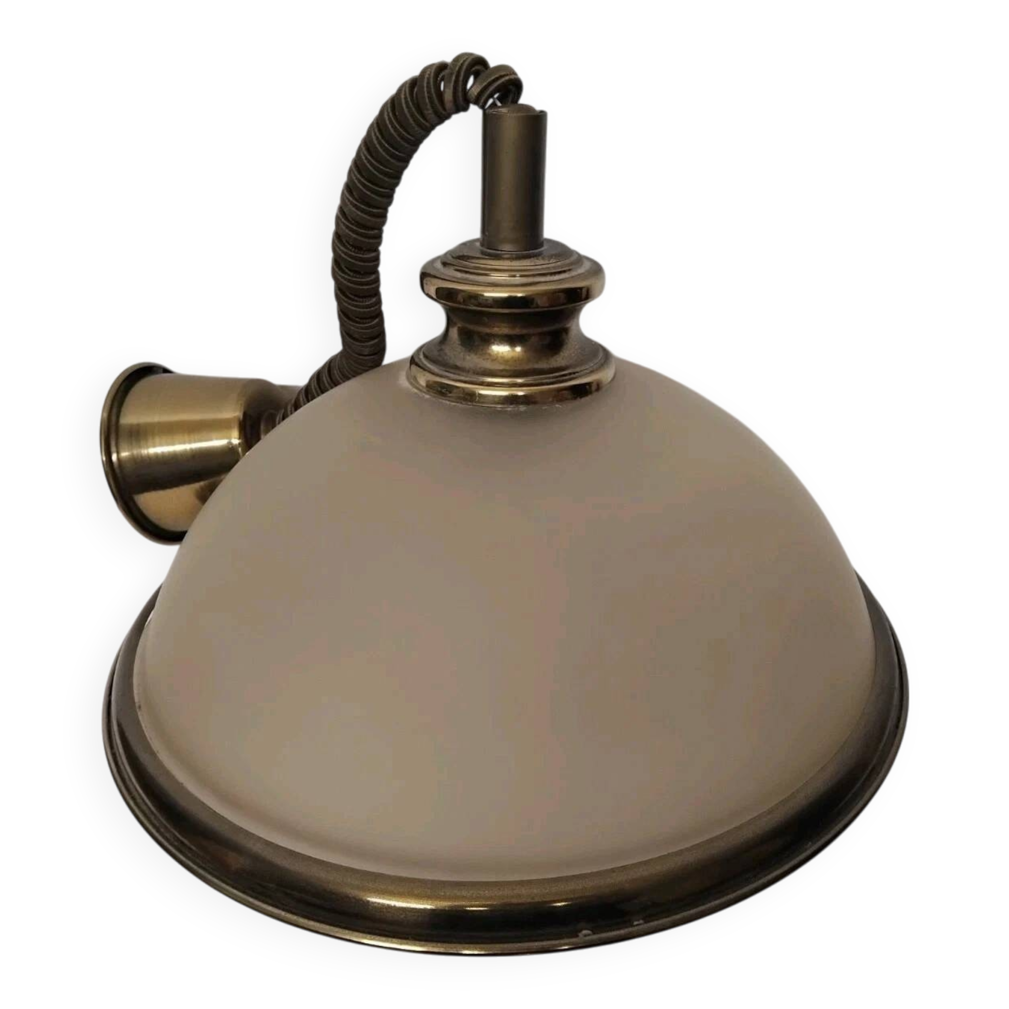 80s Vintage Adjustable Height Pull Cord Pendant Light