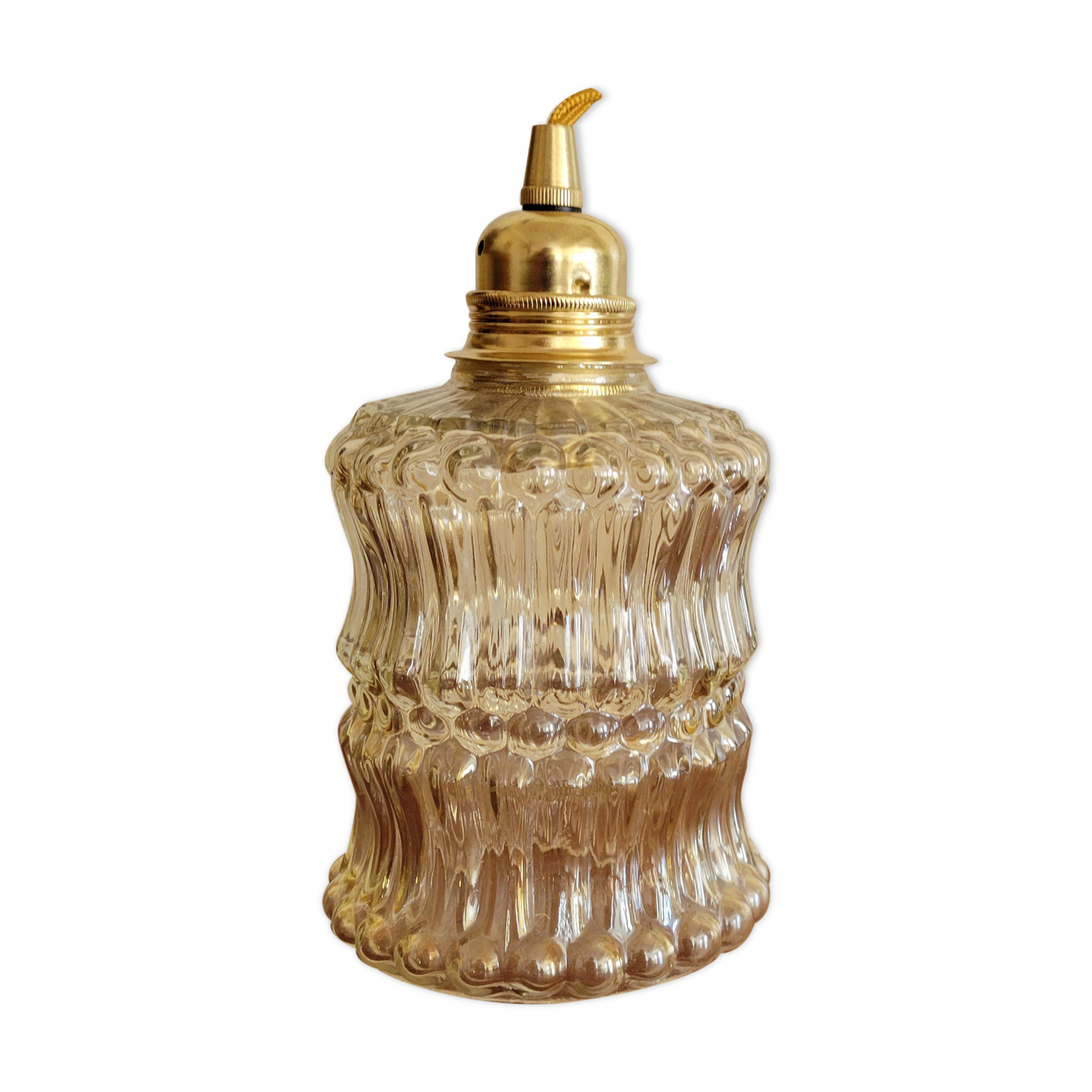 Moulded glass walking lamp