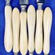 6 antique dessert cheese knives from the 19th century