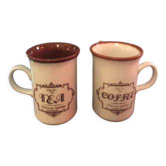 Duo de tasses Staffordshire