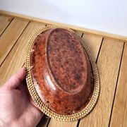 Plat ou corbeille vannerie et céramique