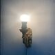 Bronze wall light, golden brass, clip-on wallpaper lampshade