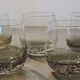Set of 5 smoked bubble bottom glasses
