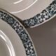 Trio of plates (2 soup plates, 1 dinner plate) Longchamp René, duck egg blue decoration