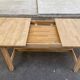 Table à manger scandinave rénovée en chêne 145-200cm
