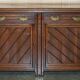 Victorian English oak rustic buffet circa 1880 with drawers.