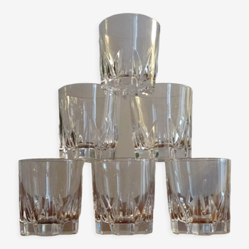 6 verres à whisky cristal d'Arques modèle Cheverny- 30 cl en boite