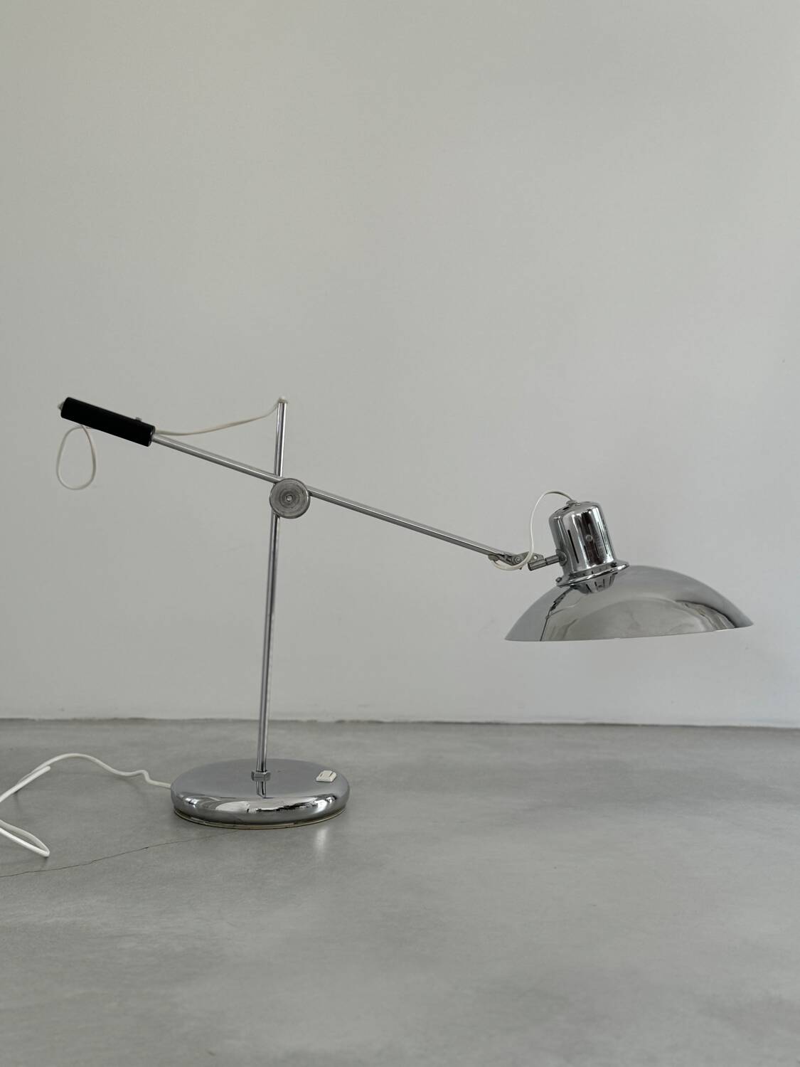 Pendulum lamp, space age design André Lavigne, Aluminor edition, France 1960