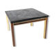 Coffee table with slate plate, frame of gilded metal and rosewood by Bendixen Design from the 1970s.