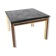 Coffee table with slate plate, frame of gilded metal and rosewood by Bendixen Design from the 1970s.
