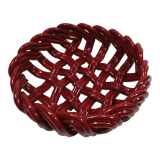 Vallauris woven fruit cup like ochre red basket