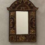 Antique carved wooden mirror