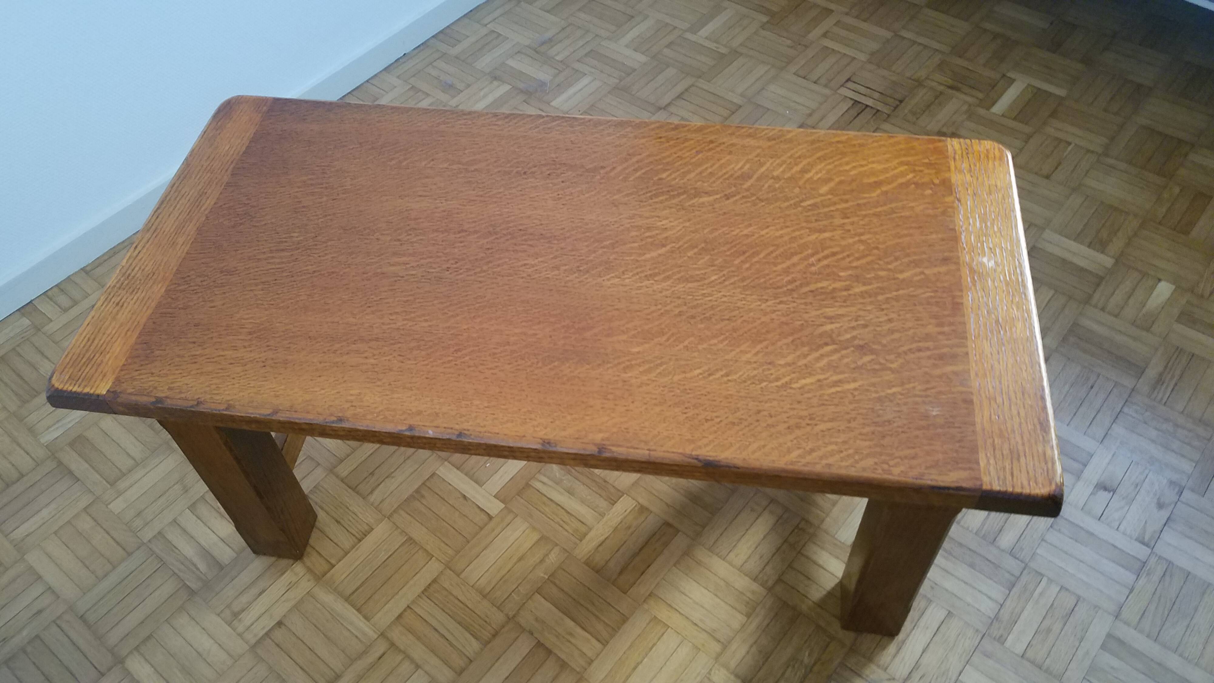 Solid blond oak coffee table