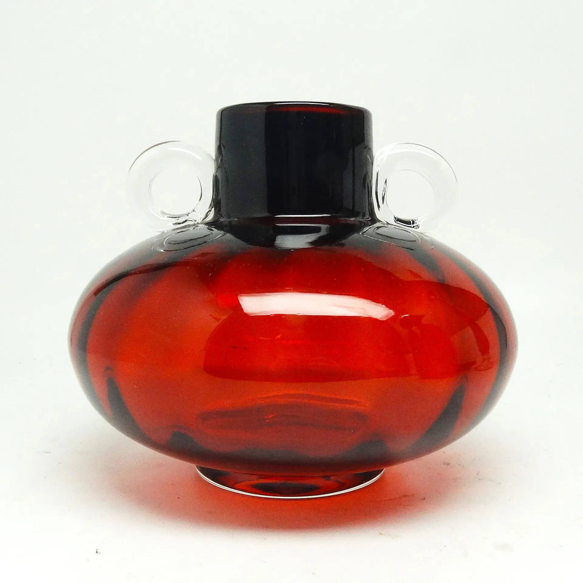 Mid-century modern vase, glass, Poland, 1970s