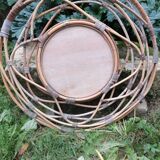 60s bamboo mirror