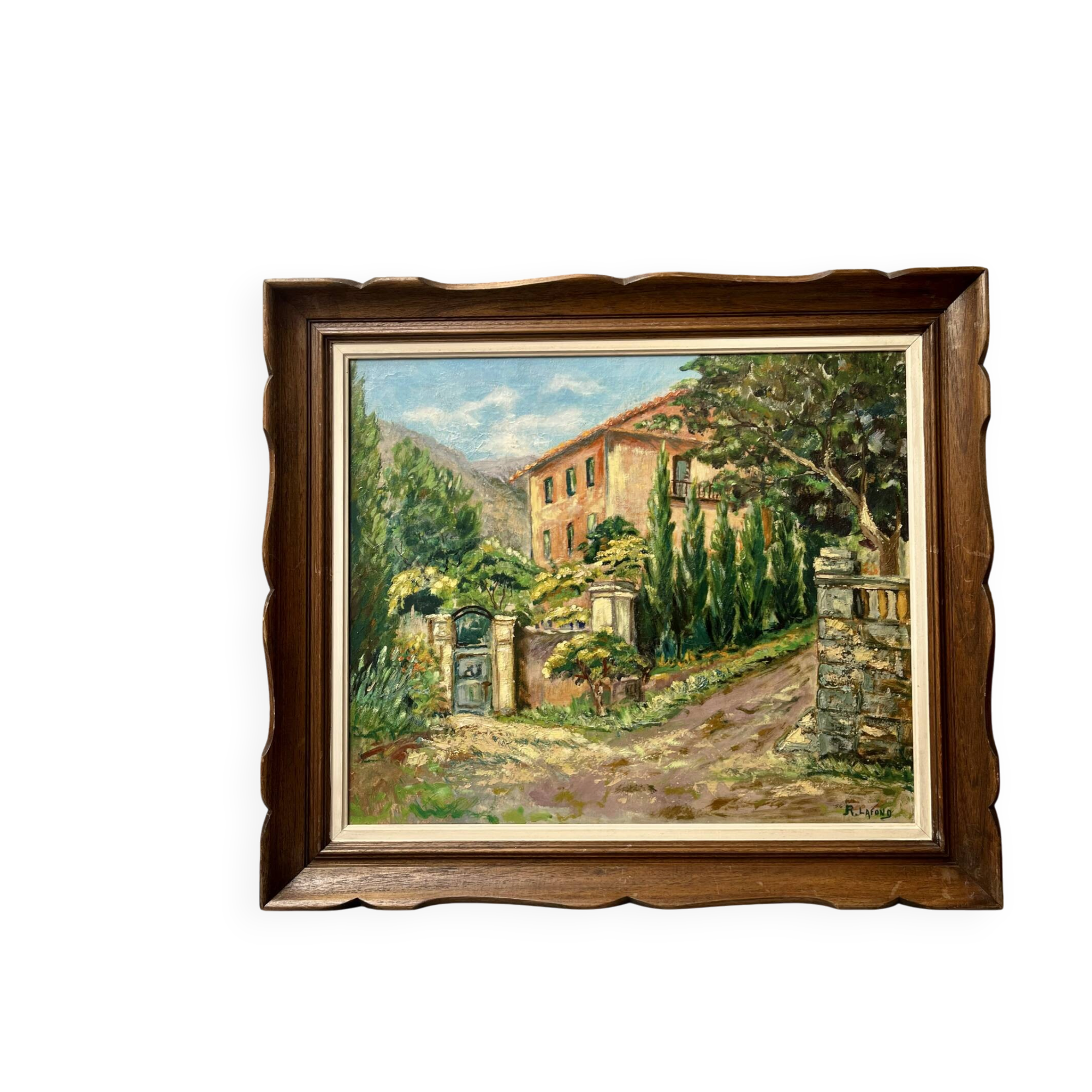 Oil on canvas wooden frame "In the Esterel"