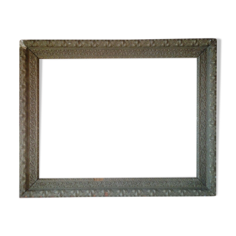 old wood frame and stucco leaf 51x39 cm