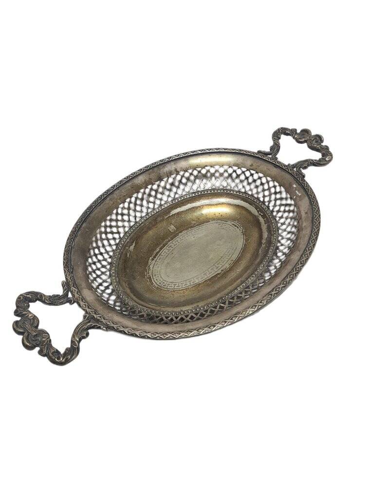 Art Nouveau fruit bowl on stand by Fraget, Poland, 1900s