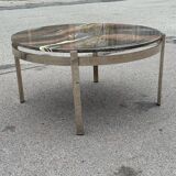 Coffee table in chrome and marble by Bendixen, Denmark, 1970s