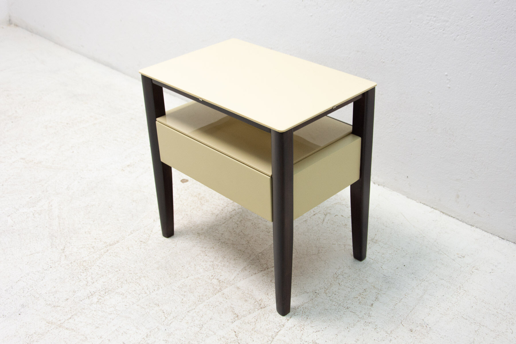 Modernist side or bedside table, Czechoslovakia, 1960s