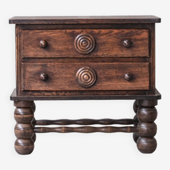 French oak low dresser drawers