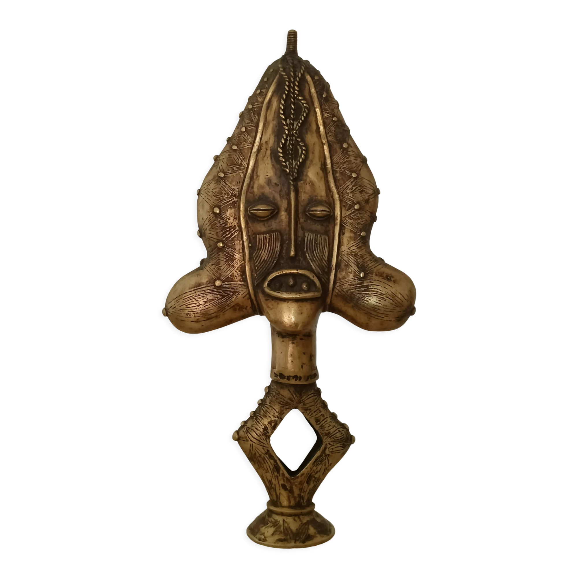 Bronze Statue - Kota Reliquary of Gabon: African. Art - Ethnicity