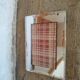 Beveled mirror photo frame to stand, suede back