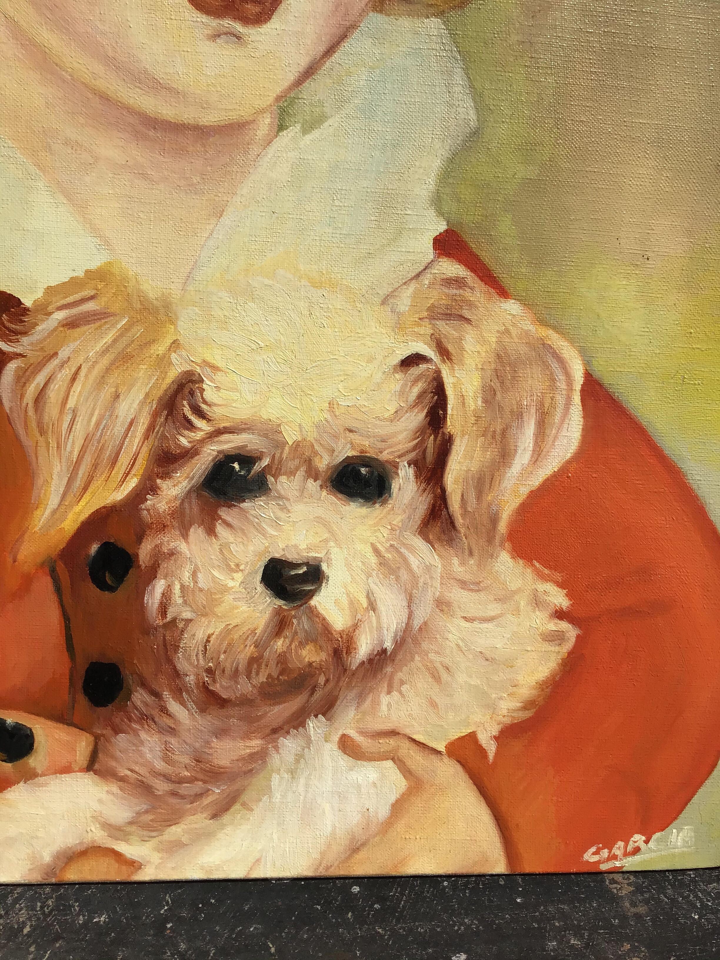 Portrait oil on canvas child