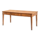 Farmhouse table with two large drawers. Oak wood. France, 1940s-50s