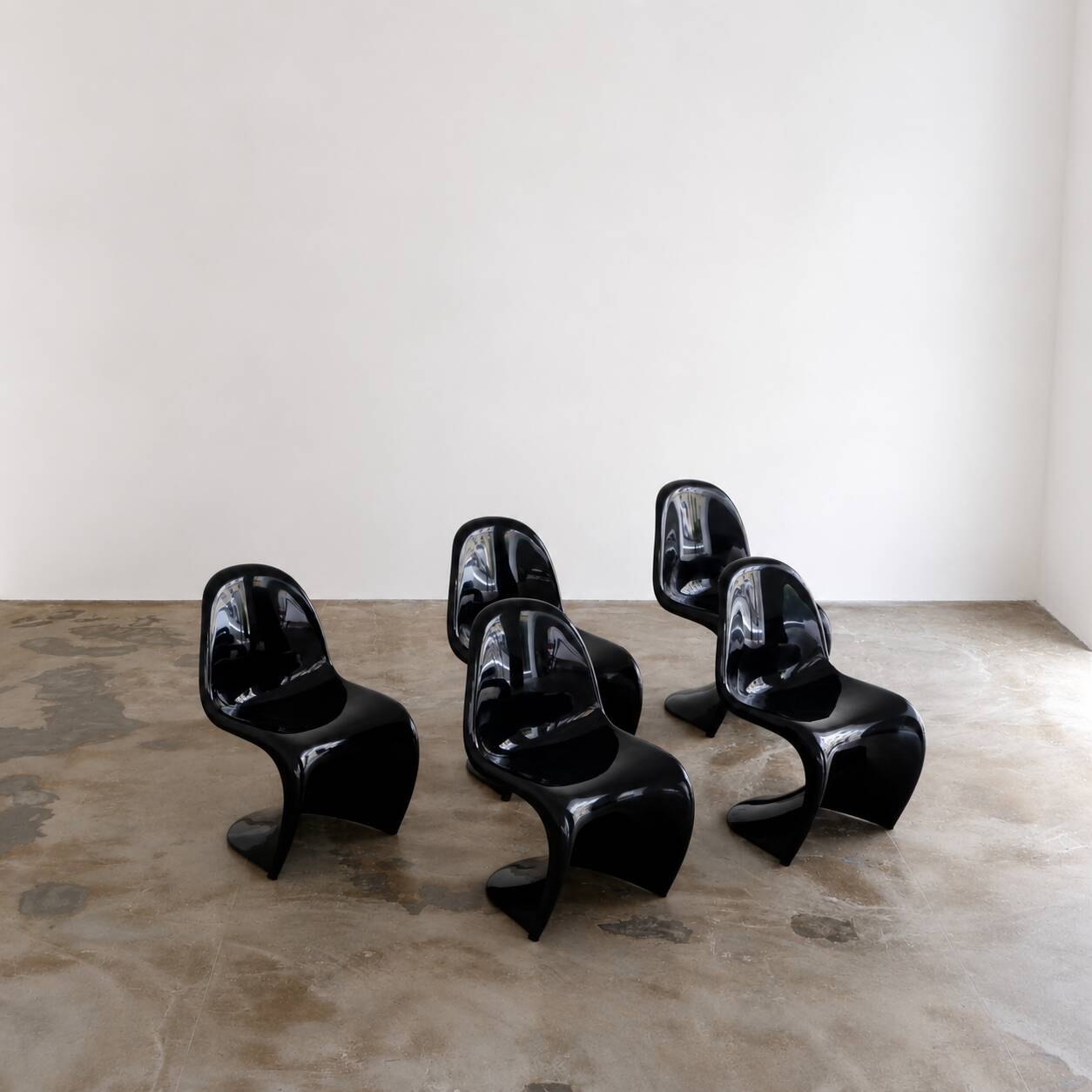 Panton chairs by Verner Panton for Herman Miller / Fehlbaum, 1971