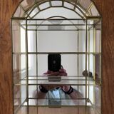 Glass and brass display case