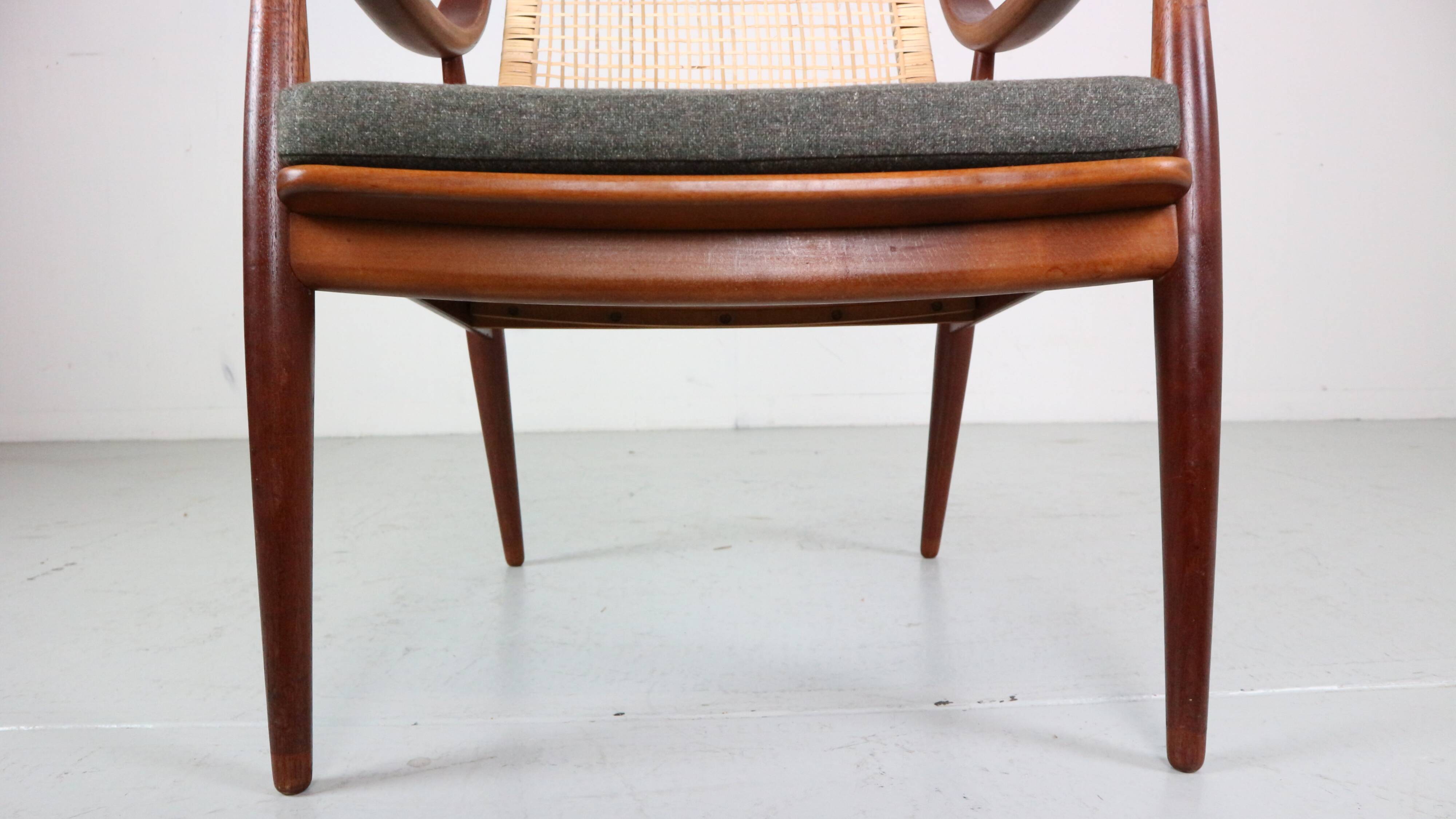 Peter Hvidt& Orla Mølgaard-Nielsen FD146 Cane Back Easy Chair, Denmark