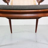 Peter Hvidt& Orla Mølgaard-Nielsen FD146 Cane Back Easy Chair, Denmark