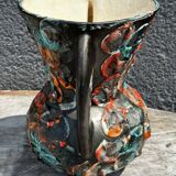 Rocaille Amphora Vase - Fat Lava Origin Vallauris or West Germany H 28 cm