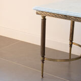 Marble and brass coffee table