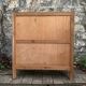 Vintage chest of drawers with compass feet, oak, original patina, 1950s