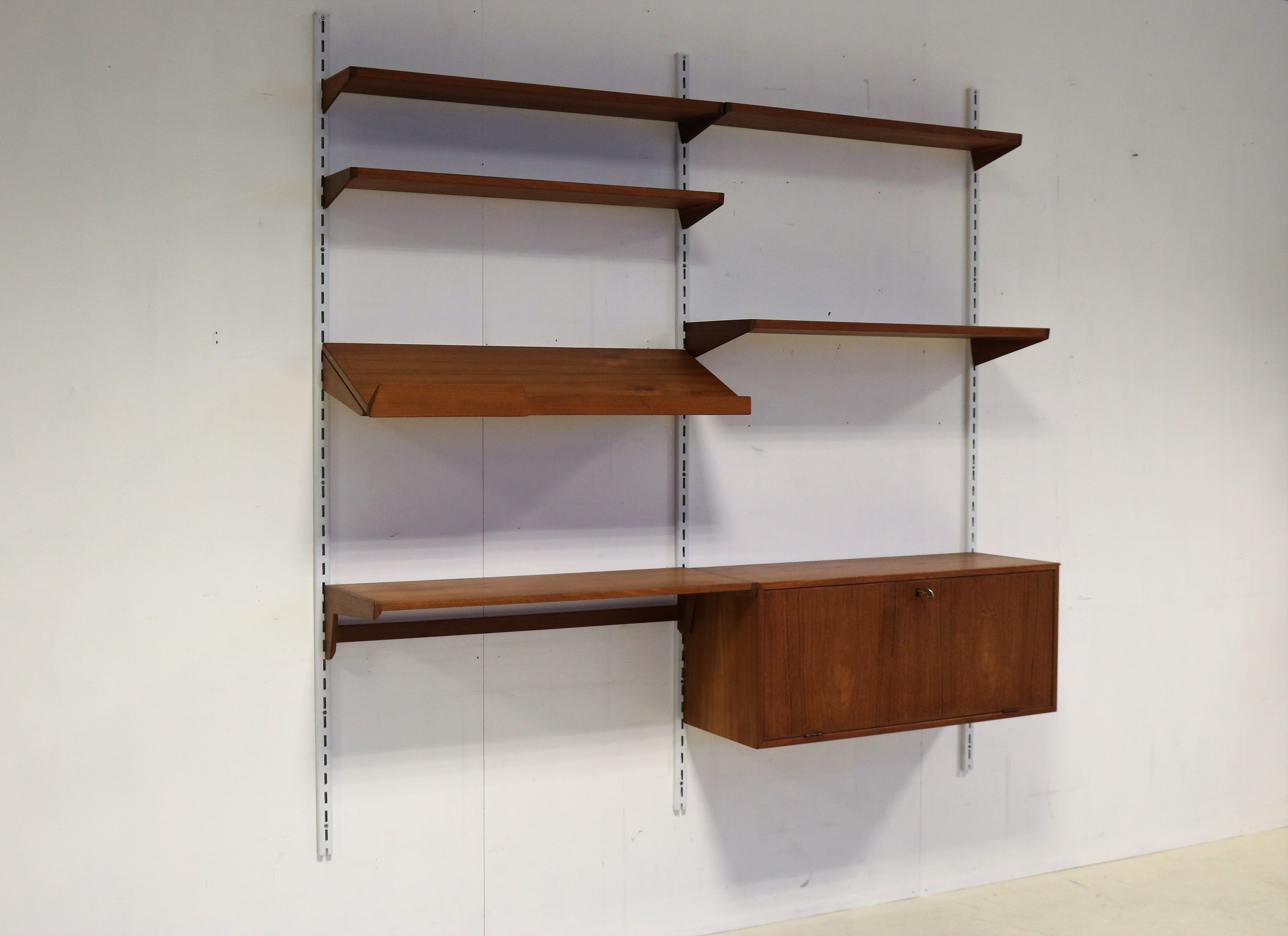 Vintage teak wall unit by Kai Kristiansen