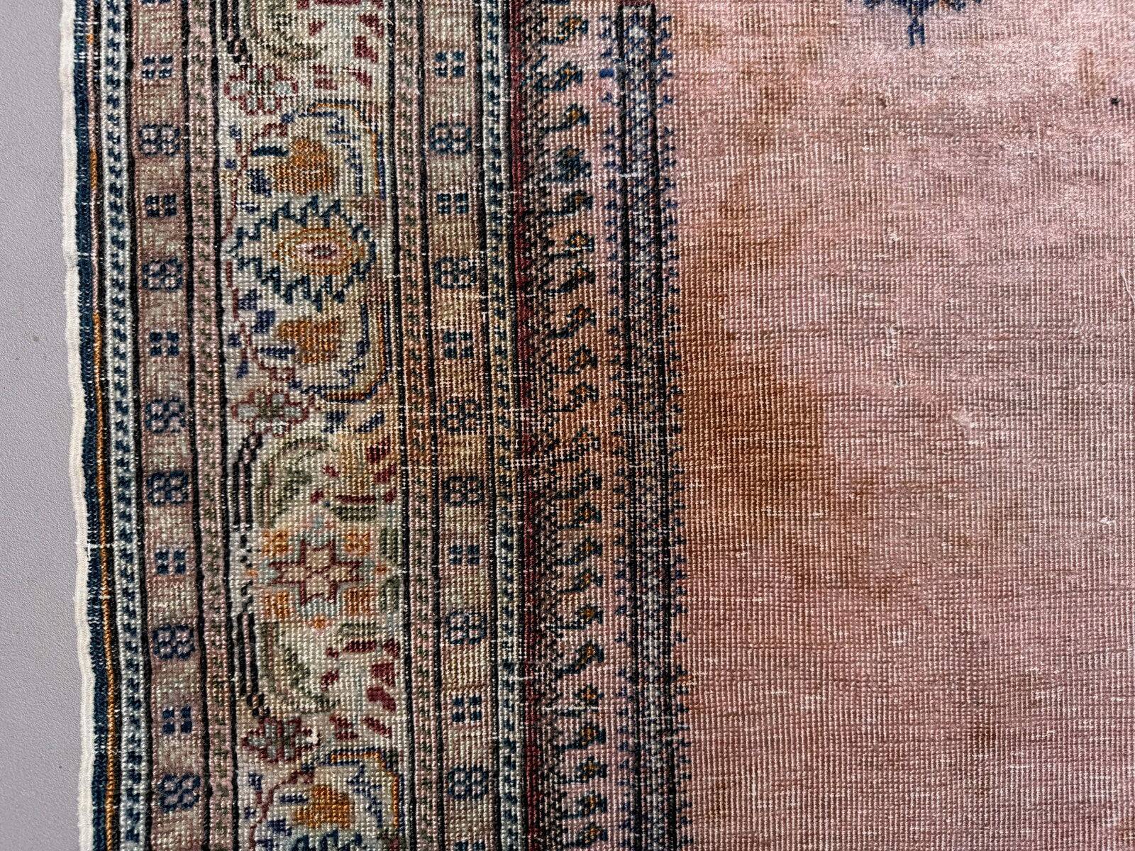 Turkish silk rug shabby vintage, 128x79cm tribal clearance 2510
