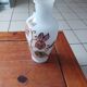 Vase in opaline hand-decorated