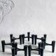 Set de 7 porte-bougies noirs design Koziol Hommage 2005 Allemagne