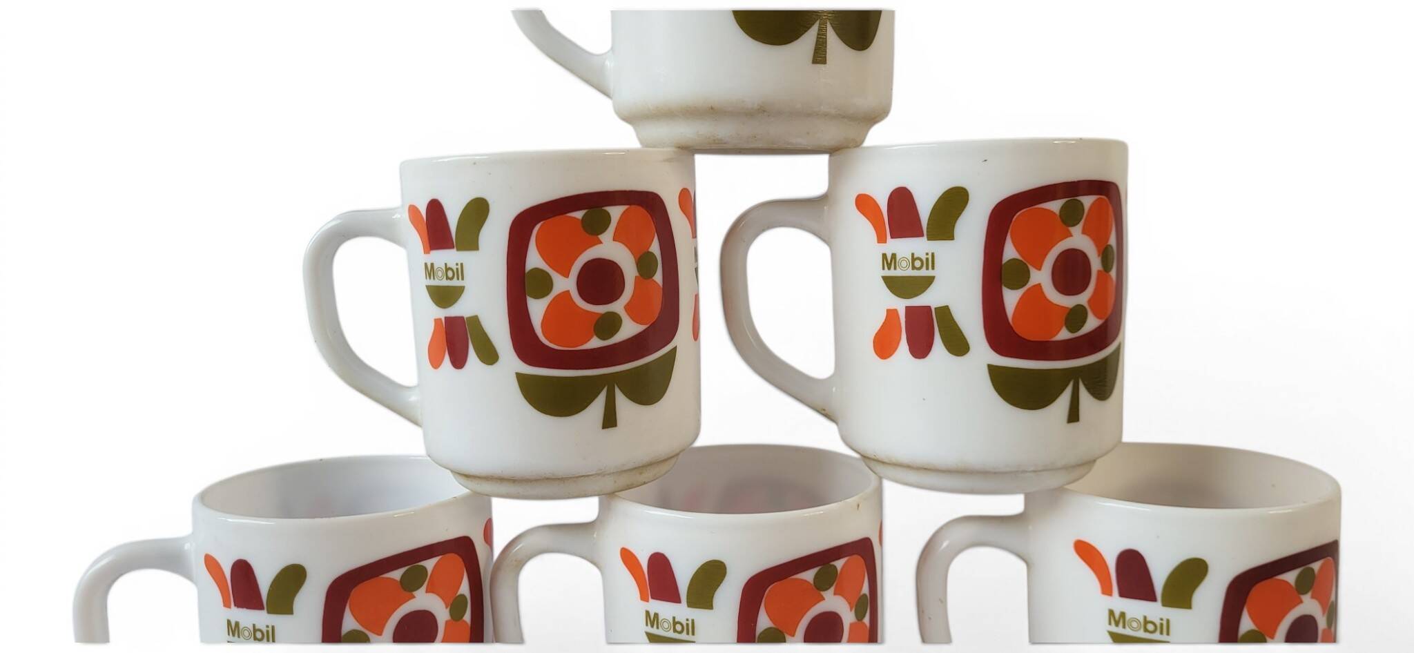6 vintage mobile mugs